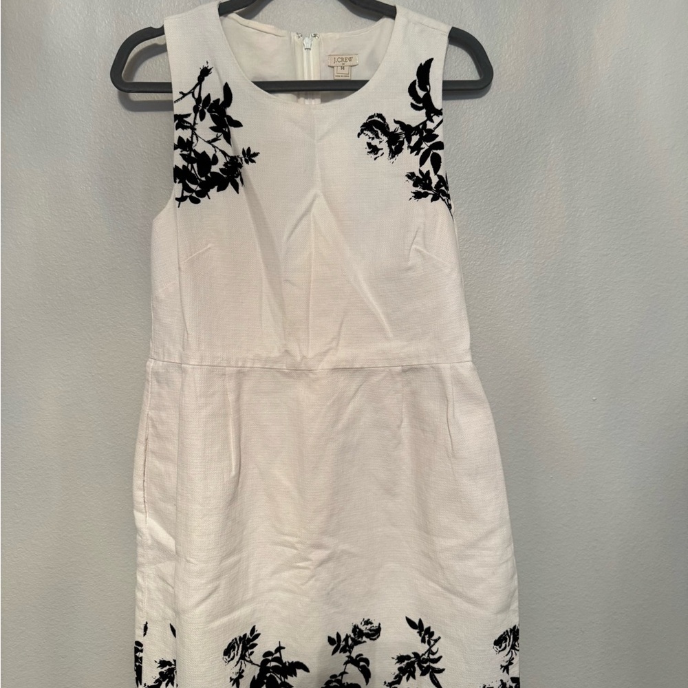 J. Crew Black and White Patterned Dress
